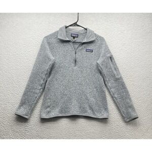 Patagonia Better Sweater Womens Small S Heather Gray 1/4 Zip Fleece Hiking Knit